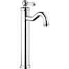 Yellowshop - Miscelatore bagno completo rubinetteria Como retrò vintage leva pomo bianco lavabo bidet vasca e doccia incasso esterno in ottone cromato flessibile inox Made in italy (Lavabo Alto)