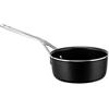 Alessi Pots&Pans Casseruola a Manico Lungo al, Alluminio con Rivestimento Antiaderente, Inossidabile 18/10, Fondo in Acciaio Magnetico Adatto Anche alla Cottura a Induzione, Nero, 16 cm