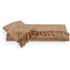 Carrara Asciugamani lusso Set 1+1 Carrara ROSY Nocciola con frange