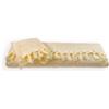 Carrara Asciugamani lusso Set 1+1 Carrara ROSY Burro con frange
