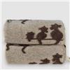 BenasciuttiCasa Plaid da divano in Lana Cotta 150 x 170 Gatti marrone-tortora FS