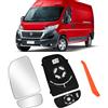 TTCR-II 2PCS Vetro Specchio Compatibile con Fiat Ducato/Citroen Jumper/Peugeot Boxer Piastra Vetro Specchio Retrovisore 2006-2021 Vetro Specchietto per Ducato Vetro Dello Specchio Riscaldato(Sinistro)