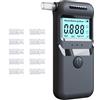 ZukqrymluvIQ Etilometro Portatile Certificato - Alcol Test Professionale, Alta Precisione, Display LCD + 3 LED, 10 Bocchini, Risultati in 2 Secondi
