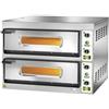 Forno Pizza elettrico 2 camere. Capacità 8 pizze Ø 33 cm. - Kw. 8,4 - Porta in Vetro - Voltaggio MONOFASE
