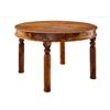 MASSIVMOEBEL24.DE Oxford #0332 Tavolo Tondo in Legno di Acacia - Laccato/Marrone Chiaro 120x120x76