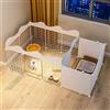 BICIBO Box per Cani - Recinto per Cani da Interno,Box per Gatti,Box per Animali Domestici in Metallo Gabbia per Tende Canile Recinzione Pieghevole per Cani Recinzione in Filo Metallico con Porta e