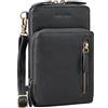 STILORD 'Payton' Porta Cellulare Tracolla in Pelle Portacellulare da Collo Donna e Uomo Borsetta Porta Cellulare da Collo Borsa Donna Pelle borsa tracolla, Colore:nero