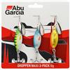 Abu Garcia Droppen Maxi 3-Confezione - esche artificiali d'acqua dolce per persici, lucci, cavedani e trote - corpo largo, esca multiuso per la pesca d'acqua dolce, variegato 7,5 cm