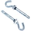 Keple M10 Gancio da parete in cemento, ancoraggio con manicotto in metallo, 10x45mm vite a gancio con tassello espandibile da 12mm e dado esagonale, fissaggio a muro per Calcestruzzo e Pietra (4 pcs)
