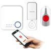 Miratic Campanello Senza Fili da Esterno Impermeabile Connessione Wi-fi 52 Suonerie Portata di 200m Pulsante Emergenza Anziani Allarme Sos Anziani Colore Bianco