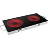 Profi Cook Piano cottura a doppia infrarossi ProfiCook | Piano cottura a risparmio energetico con due zone di cottura | Vetroceramica | Adatto a tutti i tipi di pentole | 2800 W | PC-DKP 1211