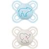 MAM Perfect Start Succhietto 0-2 mesi, Set da 2 ciucci, Azzurro/Neutro