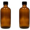mikken 2 flaconi contagocce da 100 ml, in vetro marrone, prodotto in Germania, senza BPA, con etichette