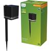 PHILIPS Virona, Lampada solare a piedistallo, per Esterni, 2700 K, 200 lm, Nera