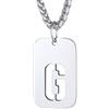 FindChic Collana Con Ciondolo Con Piastrina Per Cani Con Lettere G Iniziali Per Uomo Donna Collana Con Piastrina Con Monogramma Per Alfabeto In Acciaio Inossidabile Con Targhette Personalizzate