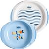 ARTSANA Chicco Set Piatti 12m+ Piatto Fondo e Piatto Piano Colore Blu