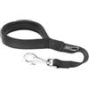 Ferplast Daytona GM Guinzaglio per Cani Extraresistente - Morbida Impugnatura Imbottita - Pratico Porta Sacchetti Igienici - Antiabrasione - Design Italiano - 45 x 2,5 cm, Nero