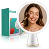 VOYOR Specchio Trucco con Luci Rimovibile Specchio da Tavolo Angolo Regolabile Specchio Portatile Ricaricabile da Viaggio Specchio Led Trucco Luminosità Regolabile Specchio CM110