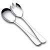 KüchenHeld Original Since 2021 Set di Posate per Insalata in Acciaio Inossidabile, Cucchiaio per Insalata, forchetta per Insalata, Confezione da 2 (Argento Lucido)