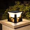 ACMHNC Luce Solare Pilastro, Lampioni da Giardino Esterno solari, Lampada da Giardino solare Ip65, Bianco Caldo, Lampione da Giardino Per Patio Villa Colonne Recinzione Pali In Legno, Nero