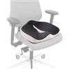 HJH Office Cuscino Ortopedico MEDISIT VII Cuscino coccigeo ergonomico, rinfrescante e Traspirante, Imbottitura in Schiuma/Gel, Nero
