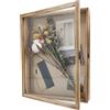 GraduationMall 33x40cm Cornice Shadow Box di Legno Cornice Portafoto con Vetrina,per Cimeli, Bouquet, Medaglie e Foto, Scatola per Ricordi
