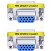 TECHZOCO Adattatore VGA Femmina a Femmina, Accoppiatore SVGA, Adattatore per Cambiatore di Genere HDB15, Connettore VGA Female a Female, Plug 15 Pin, HD 15 Pin