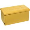 DRW Pouf pieghevole con stoccaggio in poliestere senape 38x38x77 cm