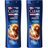 Clear Men Shampoo Antiforfora per capelli fragili Anti Caduta fino al 100% di protezione dalla forfora* 2x 360 ml