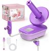DoubleCare Avvolgitore Elettrico per Lana per Uncinetto ad Alta Velocità, Tre Marce Regolabili, Capacità 4-10oz, Avvolgitore Automatico per Gomitoli di Filato di Grande Capacità, Filatore per Filati,Viola