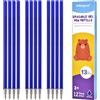 Willingood Refill per Penna Gel Cancellabile,compatibili con Legami,12 Pezzi, Blu, Altezza 13 cm, Inchiostro Termosensibile, Punta 0,7 mm, Particolarmente adatto per la scuola e la vita quotidiana