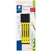 STAEDTLER Noris 307-9 BK4 - Penna per scrittura a mano, confezione da 4, colore: Nero