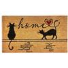 Tex family Tappeto Ingresso Esterno in Cocco - Zerbino Antiscivolo Home con Gattini Stilizzati - 40x70 cm