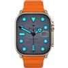 YICEJUAN Orologio S9 Ultra Smart Watch Ultra 49 MM Uomini Smartwatch Serie 9 Impermeabile Bluetooth Chiamata Wireless Charge Braccialetto Fitness (Arancione)