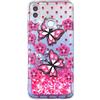 HopMore Cover Brillante per Samsung Galaxy A20e Silicone Morbido Brillantini 3D Trasparente con Disegni Custodia Galaxy A20e Morbide Gomma Trasparenti Glitter Case Antiurto - Farfalla Rosa