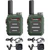TXQ Wurui TXQ G63 2PCS mini ricetrasmittente professionale lunga distanza amatoriale radio fm portatile bambini pmr 446 uhf bidirezionale (2 verde)