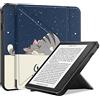 SATURCASE Custodia per Kobo Sage, bella custodia in silicone PU Flip Folio pieghevole Transformer Stand Ultra Slim Light Cover protettiva con funzione Auto Sleep/Wake (KN-6)