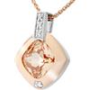 Orphelia ZH-7113 - Ciondolo da Donna in Argento 925, parzialmente Placcato Oro, con zirconi Bianchi, Taglio Brillante, Argento Sterling, Zirconia cubica