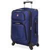 SwissGear Sion Softside Bagaglio con Ruote Spinner, Blu, Carry-On 21-Inch, Sion Softside Bagaglio Con Ruote Spinner