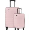 ETERNITIVE - Set di 2 Valigie Rigide - Piccole e Grandi | Valigie a Rotelle in Policarbonato e ABS con Ruote a 360° e Chiusura TSA | Bagaglio a Mano 32L e Valigia Grande 98L | Rosa
