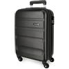 Roll Road Flex Valigia da cabina nera 35 x 55 x 20 cm bagaglio a mano Air Europa rigida ABS Chiusura a combinazione laterale 33 l 2,78 kg 4 ruote doppie bagaglio a mano, Nero , Taglia unica, Valigia