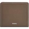 Fossil Logan Portafoglio clutch in pelle o poliestere per donna, 10.16 cm L x 2.54 cm W x 8.89 cm H, Marrone gelso