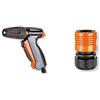 Claber 87243 BL. Pistola Precision 9561, Nero/Arancione, 150x45x210 cm & RACCORDO RAPIDO 1/2 8607 CLABER [CLABER ]