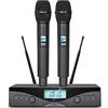 Liudan Microfono Microfono wireless professionale. UHF 2. Canali Karaoke Frequenza del microfono portatile regolabile per la fase di partito Mostra 50m USO Distanza Microfoni wireless ( Color : EU Plug )