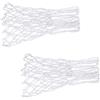 JIHUOO 2 mini reti da basket piccole canestro da basket sostituzione rete 8 loop nylon basket net per bambini attività forniture bianco