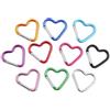 Gosknor 10 Pz Moschettone a Cuore, Moschettone Carino in Lega di Alluminio Portachiavi a Cuore per Campeggio Zaino Borraccia Moschettone a Forma di Cuore