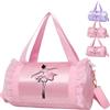 XIEXIESHER Borsa Danza Bambina, Borsa da Danza da Ragazza, Rosa Cross Body Danza Bag, Ballet Borse a Tracolla Regolabile Borsa Palestra Sport per Ballerina Ragazza (Rosa B)
