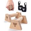 PULLUP & DIP Barre per flessioni PULLUP & DIP in legno,per i polsi - maniglie ergonomiche per le mani, barre per flessioni antiscivolo per ginnastica ritmica, fitness e allenamento della parte superiore del corpo