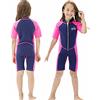 NATYFLY Kids Shorty - Muta termica in neoprene, 2,5 mm, per bambini, protezione UV, costume da bagno per ragazze e ragazzi, taglia unica (rosa, 4 anni)