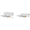 Emuca - Cassetto Esterno Concept 185x500 1 pz + Cassetto Esterno Concept 105x500 2 pz, Carico 30 kg, Verniciato Bianco, Acciaio